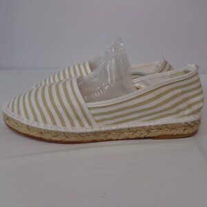 Saks Fifth Avenue Threads Women's Canvas Shoes Stripped Slip on Size 8 (EU39)